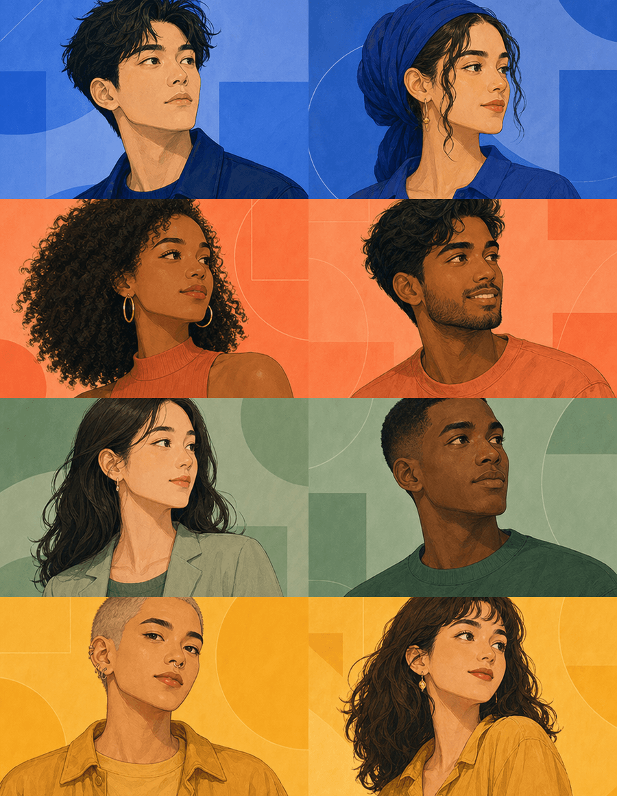 PersonaQuiz original 16-type character collection