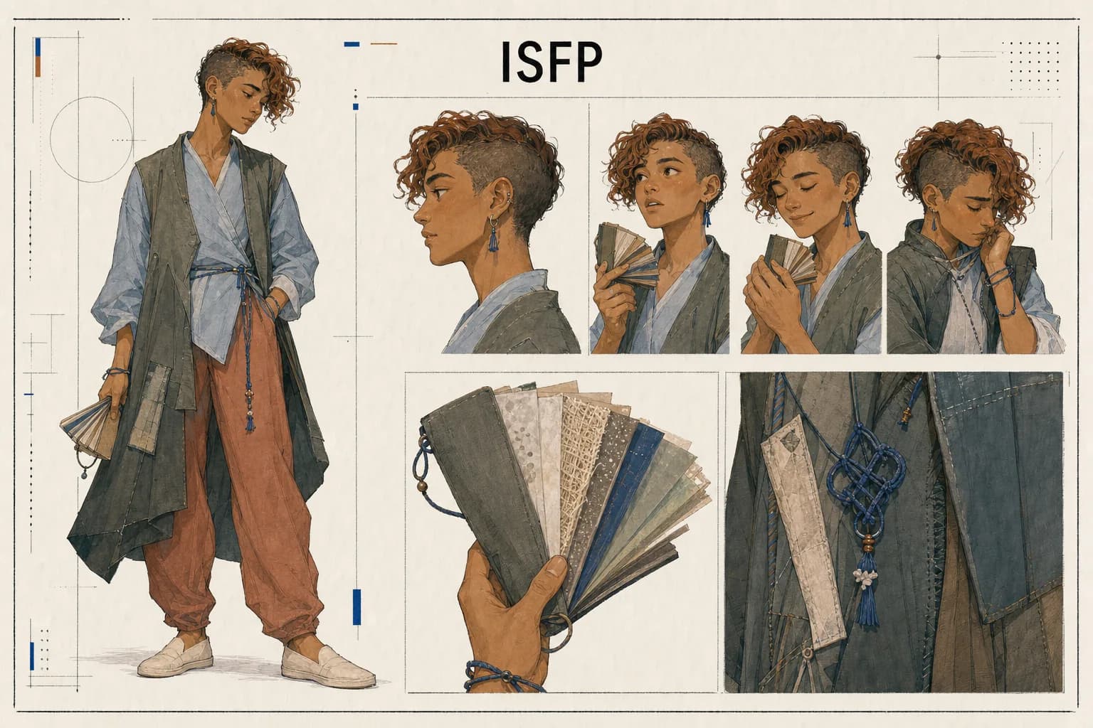 ISFP 질감을 듣는 사람 character